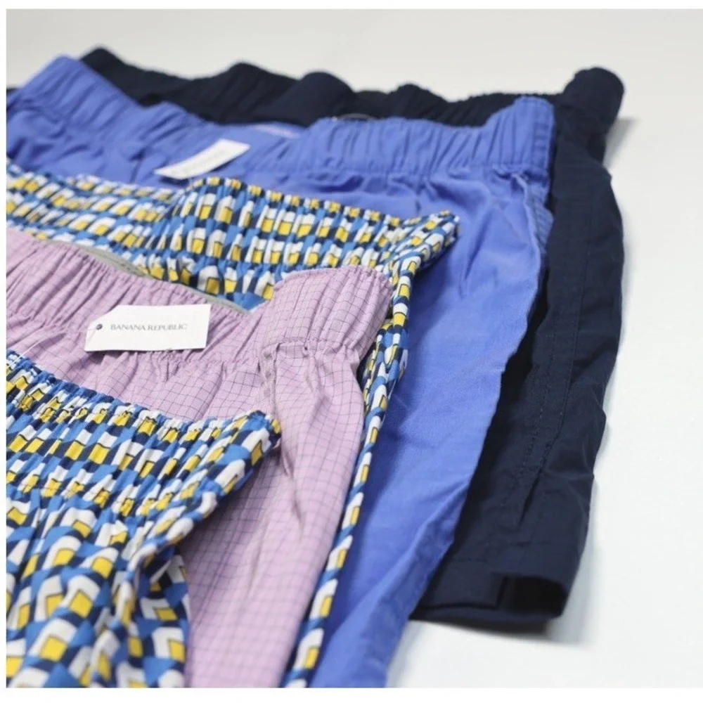 Banana Republic Boxer Shorts Mens Small 5 Pair lot Lounge Lot‎ NWT